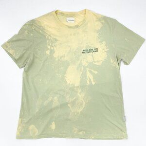 Urban Native Era T-Shirt You Are On Native Land Tie-Dye Men Size Large FLAWS